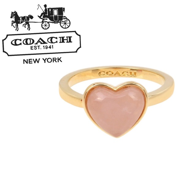 coach heart ring